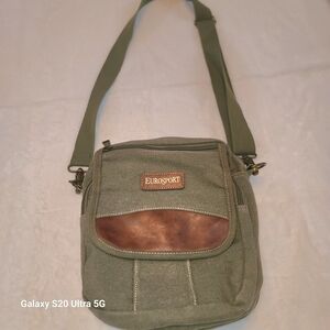 Olive and Brown Travel Bag